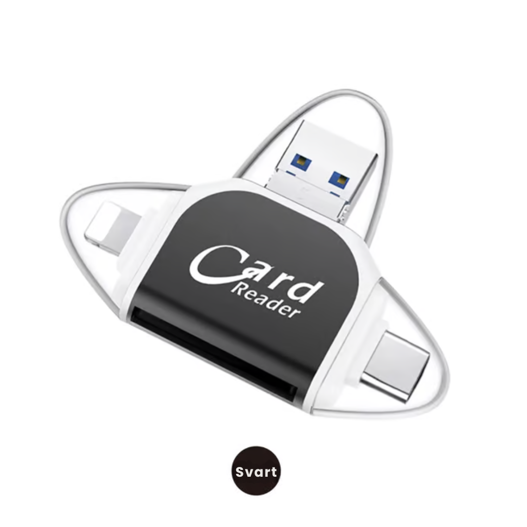 SyncMate™ | Multiport 4-i-1 Universell SD/TF Kortläsare