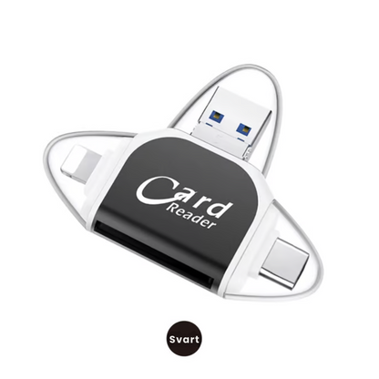 SyncMate™ | Multiport 4-i-1 Universell SD/TF Kortläsare